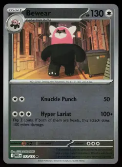 Bewear 112/132 Common Mega Evolution Pokemon Reverse Holo Near Mint - Image 1