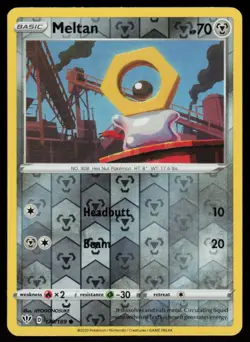 Meltan 129/189 Common Darkness Ablaze Pokemon Reverse Holo Lightly Played - Image 1