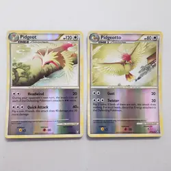 Pokemon Pidgeot 29/102 Pidgeotto 47/102 HGSS Triumphant Rare X2 NM - Image 1