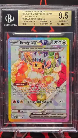 BGS Gem Mint 9.5 Eevee ex 174 Sv: Scarlet & Violet Promo Cards Holo - Image 2