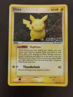 Ditto - (Pikachu) 39/113 Delta Species Reverse Holo Rare Pokemon TCG MP - Image 1