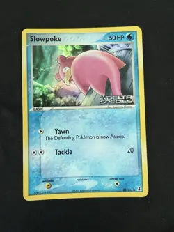 Pokemon TCG EX Delta Species 83/113 Slowpoke Reverse Holo - Image 1
