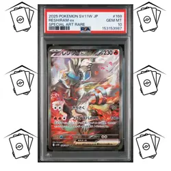 ✨Reshiram 168/086 PSA 10 POKEMON JAPANESE SV11W-WHITE FLARE SAR - Image 1