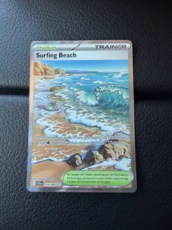 POKEMON SURFING BEACH 114/086 Surfstrand Wachsendes CHAOS RISING ULTRA RARE Nm - Image 1