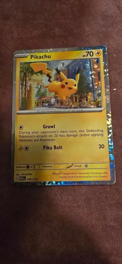 Pikachu 006/015 holo Promo McDonald's Collection 2023 Pokemon Near Mint - Image 1