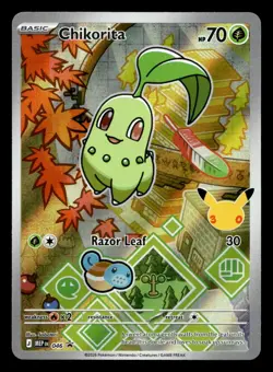 Chikorita MEP 046 First Partner Illustration Promo Series 2 Pokemon NM - Image 1