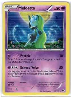 Meloetta 77/149 Holo Rare Boundaries Crossed Pokemon Near Mint - Image 1