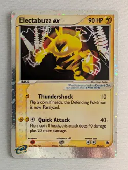 Electabuzz ex EX Ruby & Sapphire Holo Ultra Rare Card 97/109 2003 English - Image 4