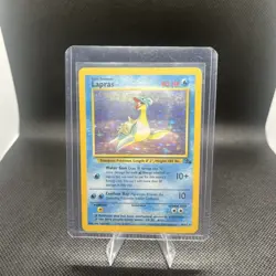 Pokemon TCG Lapras Fossil Holo Unlimited Rare Card 10/62 Vintage - Image 1