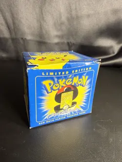 Pokemon Pikachu 24K Gold Plated Trading Card 1999 Burger King in Case Ball & BOX - Image 1