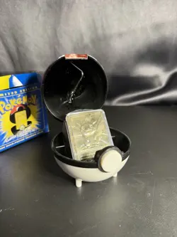 Pokemon Pikachu 24K Gold Plated Trading Card 1999 Burger King in Case Ball & BOX - Image 2