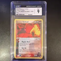 CGC 9 Team Magma's Torkoal 12/95 EX Team Magma vs Team Aqua Holo 2004 - Image 1