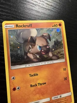 Rare Rockruff SM06 Black Star Promo Holo Pokemon TCG Card 2017 - Image 2
