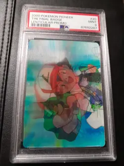 2000 POKEMON PIONEER PROMO PSA 9 MINT FINAL BADGE 3D ASH #20 NINTENDO VIZ CARD - Image 1
