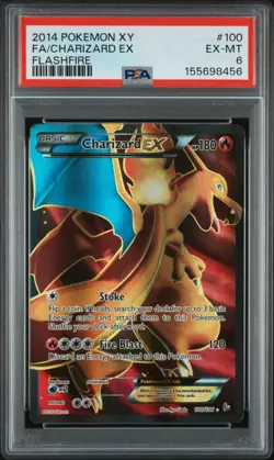 2014 POKEMON XY FLASHFIRE #100 FULL ART/CHARIZARD EX PSA 6 - Image 1