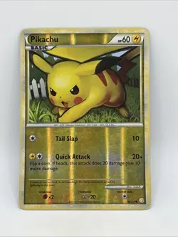 Pokemon Pikachu HeartGold SoulSilver Reverse Holo Card 78/123 - Image 1