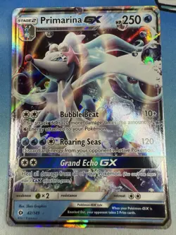 Primarina GX 42/149 Sun & Moon Base 2017 Pokemon Card - Image 1