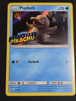 Pokemon Detective Pikachu Stamped Psyduck Holo SM199 Nm - Image 1