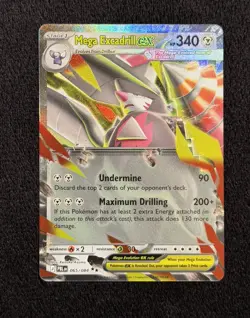 Mega Excadrill ex - 065/084 ME05: Pitch Black Double Rare Holo NM Pokemon - Image 1