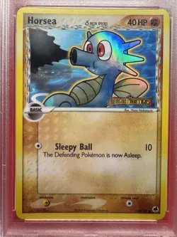 Pokemon Horsea EX Dragon Frontiers Reverse Holo #50 Stamped PSA NM-MT 8 - 2006 - Image 2
