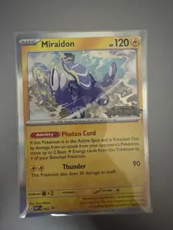 Miraidon 082 MEP Pitch Black Build & Battle Promo Stamped Pokemon TCG LP - Image 1