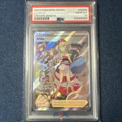 PSA 10 Irida Crown Zenith GG63 Pokemon Sword and Shield - Image 1