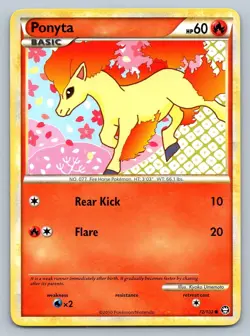 PONYTA 72/102 COMMON HGSS TRIUMPHANT POKEMON LP - Image 1