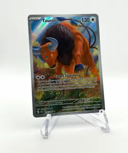 The Pokemon Company Tauros Illustration Rare Holo 096/086 Paldea Evolved 130 HP - Image 1