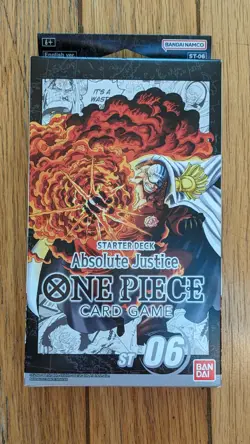 One Piece Card Game Starter Deck ST06 - Brand New Sealed Absolute Justice ST-06 - Image 1