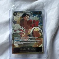 CARTE ONE PIECE -P-075 MONKEY.D.LUFFY JAPAN EXPO 2026 PROMO GOLD FOIL FR - Image 1