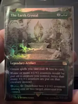 The Earth Crystal Borderless Foil Final Fantasy Magic The Gathering MTG NM - Image 1