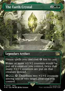 The Earth Crystal 342 Borderless Final Fantasy MTG Magic the Gathering TCG - Image 1