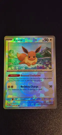 Eevee 074/131 Reverse Holo Pokeball Common SV: Prismatic Evolutions Pokemon NM - Image 1