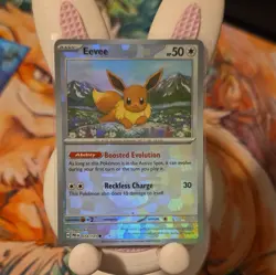 Pokemon Eevee 074/131 Prismatic Evolutions Pokeball Reverse Holo Common NM - Image 1