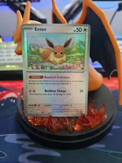 Eevee 074/131 Reverse Holo Pokeball Common SV: Prismatic Evolutions Pokemon NM - Image 1