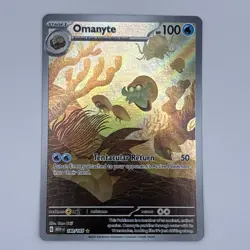 Pokemon Omanyte Holo Card 180/165 SV Scarlet Violet 151 NM Condition - Image 1