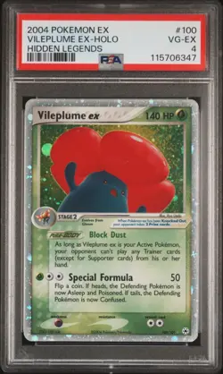 Vileplume EX 100/101 Hidden Legends Holo PSA 4 - Image 1