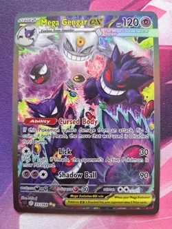 Mega Gengar ex Custom Fan Art holographic Card - Image 1