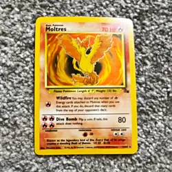Pokemon TCG Moltres 12/62 Fossil Holo Rare Unlimited 1999 English - Image 1