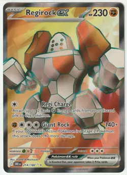 Regirock ex | 214/182 | NM | Destined Rivals | Pokemon Cards - Image 1