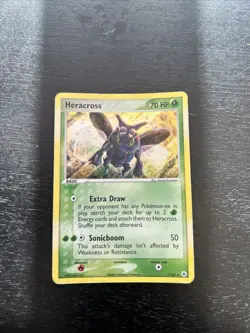 Pokemon TCG Heracross 7/101 Holo Rare EX Hidden Legends Card - Image 1