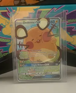 Pokemon TCG Dedenne GX 57/214 Unbroken Bonds Ultra Rare Holo English 2019 - Image 1