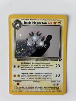 Pokemon Dark Magneton TCG Team Rocket Holo Card 11/82 Unlimited Rare Near Mint - Image 1