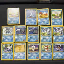 Vintage Pokemon Card Lot 14 Water Type WOTC Base Team Rocket Neo LP/MP Squirtle - Image 1