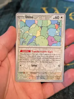Pokemon Card Ditto Scarlet & Violet 151 Reverse Holo Rare 132/165 Near Mint - Image 1