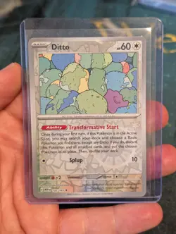 Pokemon Card Ditto Scarlet & Violet 151 Reverse Holo Rare 132/165 Near Mint - Image 3