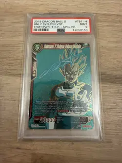 PSA 9 Dragon Ball Super Card Game Universe 7 Saiyan Prince Vegeta TB1-004 SPR - Image 1