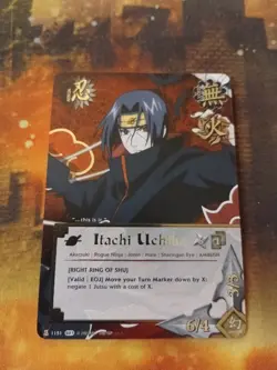Naruto CCG TCG Itachi Uchiha Foil Starter Promo Card English Lightly Played - Image 1