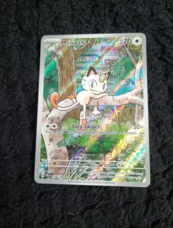 Pokemon TCG - Meowth Illustration Rare - Phantasmal Flames 106/94 NM Mint - Image 1
