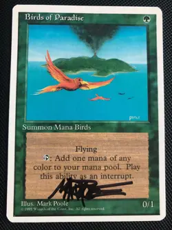 MTG 4th Edition Birds of Paradise ARTIST PROOF AP Signed - Image 2